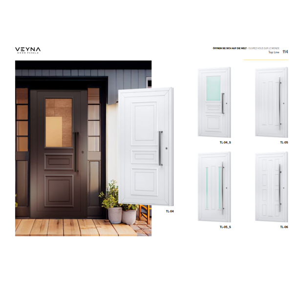 Porte d'entrée ALUMINIUM ALiPLAST STAR - VEYNA ou ADECO